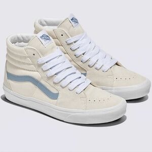 Vans Sk8-Hi Original Classic High-Top Suede Skate Sneakers Mens Size-11.5 Cream